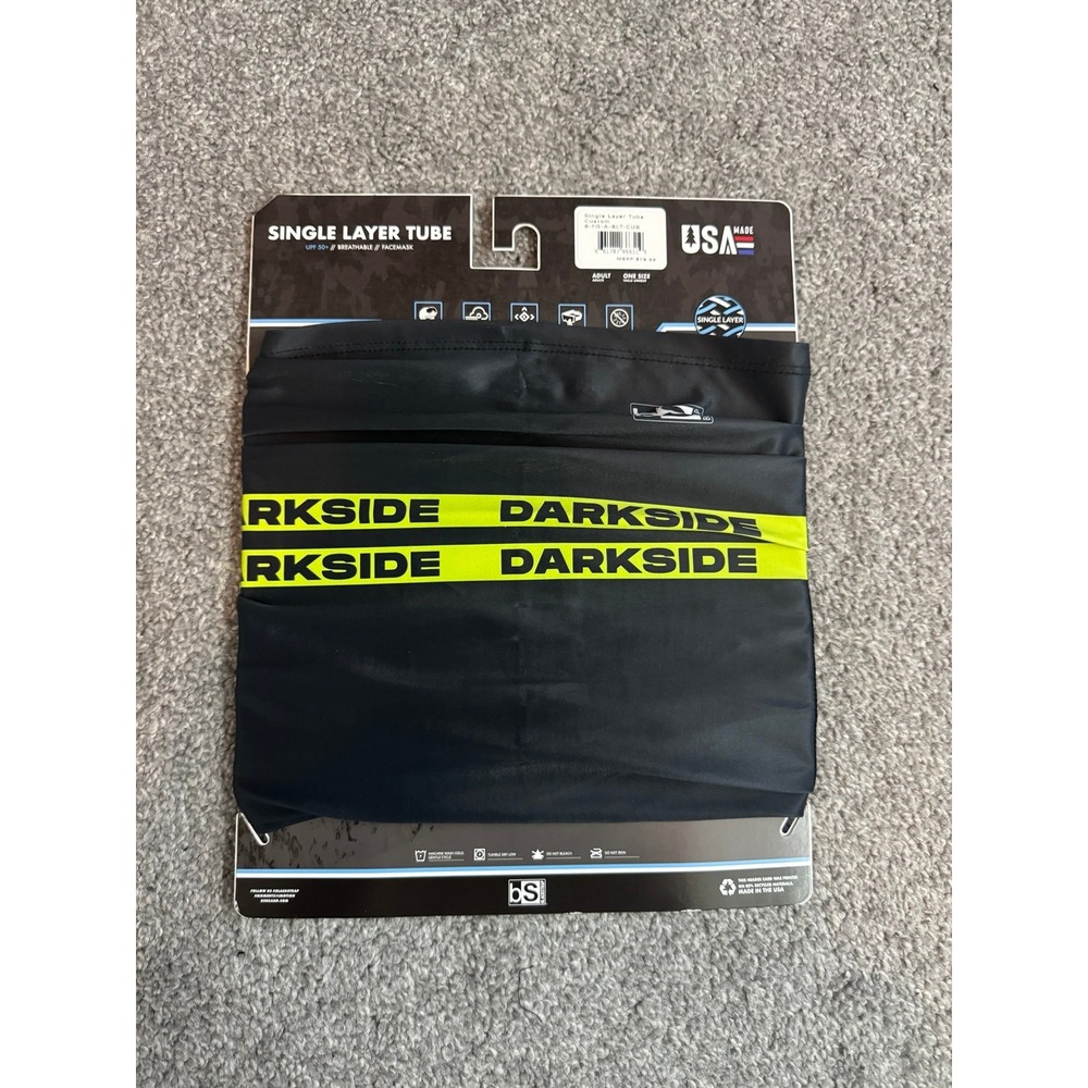 Blackstrap x Darkside Snowboards Single Layer Tube Neck Gaiter Black Neon Green